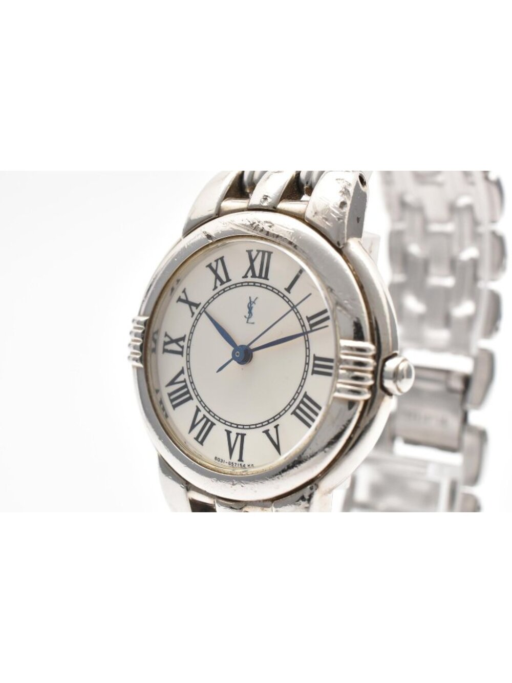 Saint Laurent Quartz White Dial Watch